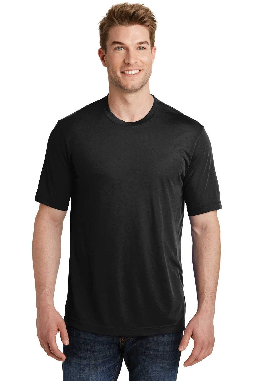 Sport-Tek ST450 PosiCharge Competitor Cotton Touch Tee - Black - HIT a Double - 1