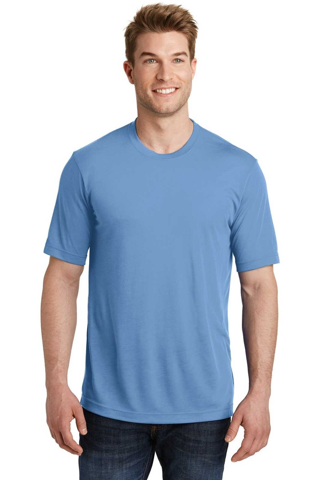 Sport-Tek ST450 PosiCharge Competitor Cotton Touch Tee - Carolina Blue - HIT a Double - 1