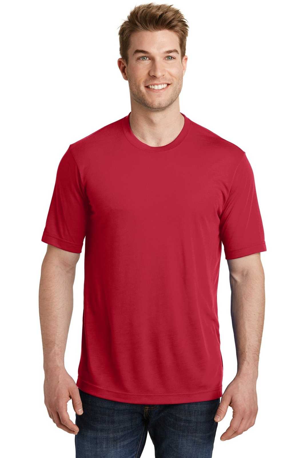 Sport-Tek ST450 PosiCharge Competitor Cotton Touch Tee - Deep Red - HIT a Double - 1