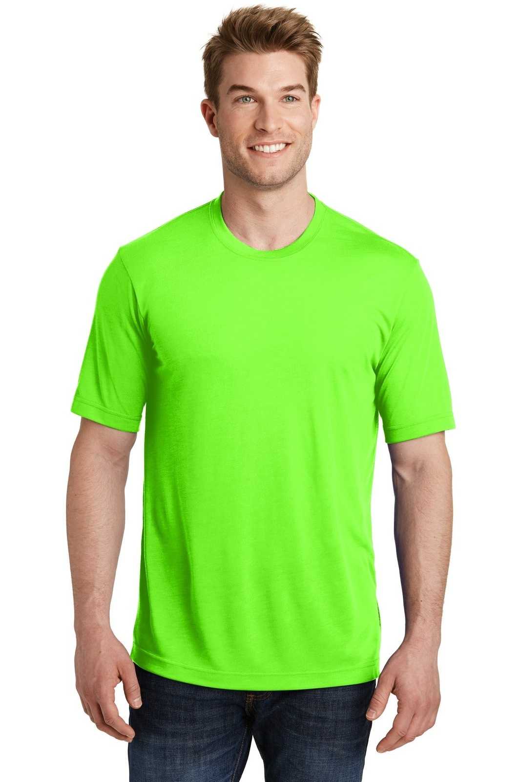 Sport-Tek ST450 PosiCharge Competitor Cotton Touch Tee - Neon Green - HIT a Double - 1