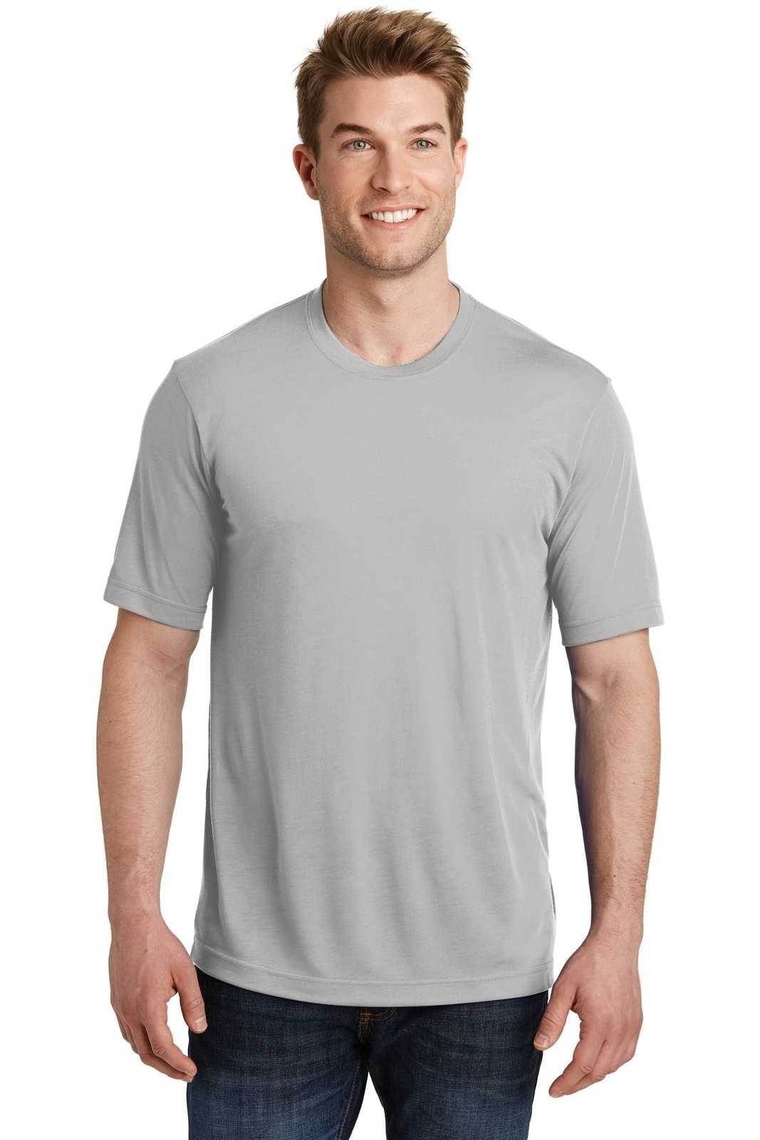 Sport-Tek ST450 PosiCharge Competitor Cotton Touch Tee - Silver - HIT a Double - 1