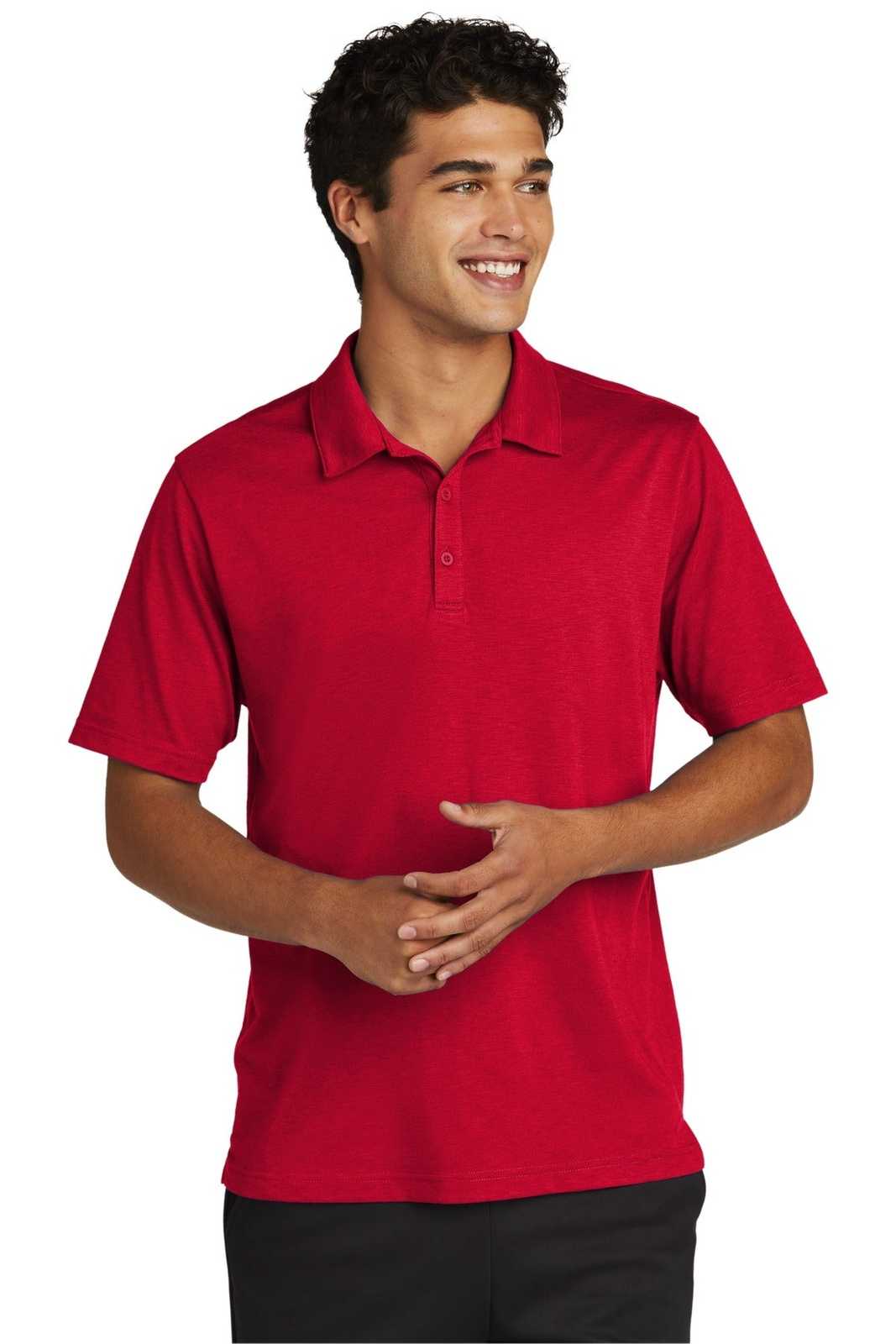 Sport-Tek ST530 PosiCharge Strive Polo - Deep Red - HIT a Double - 1