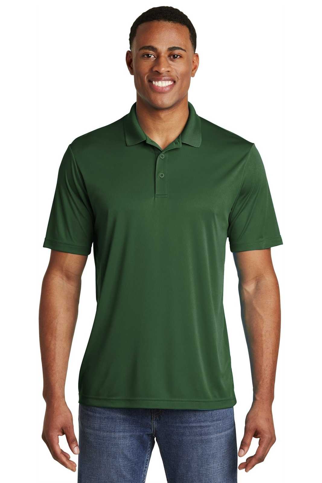 Sport-Tek ST550 PosiCharge Competitor Polo - Forest Green - HIT a Double - 1