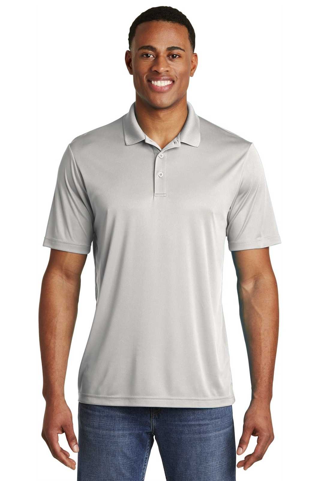 Sport-Tek ST550 PosiCharge Competitor Polo - Silver - HIT a Double - 1