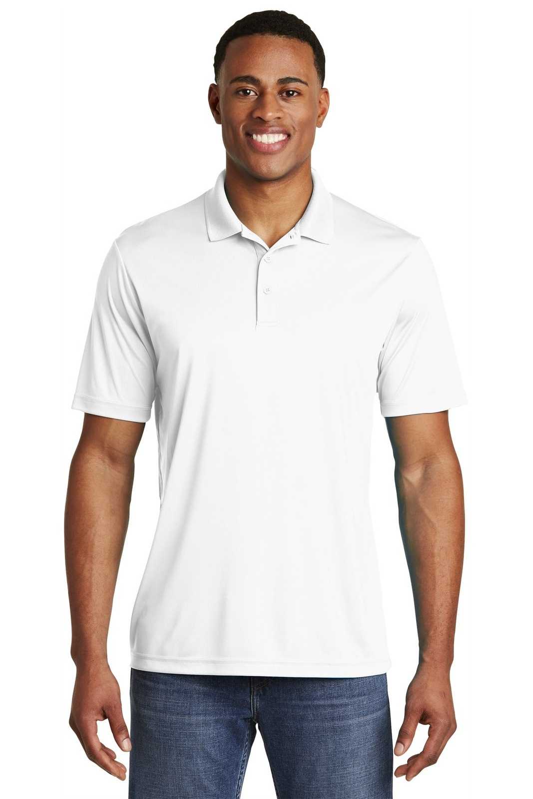 Sport-Tek ST550 PosiCharge Competitor Polo - White - HIT a Double - 1