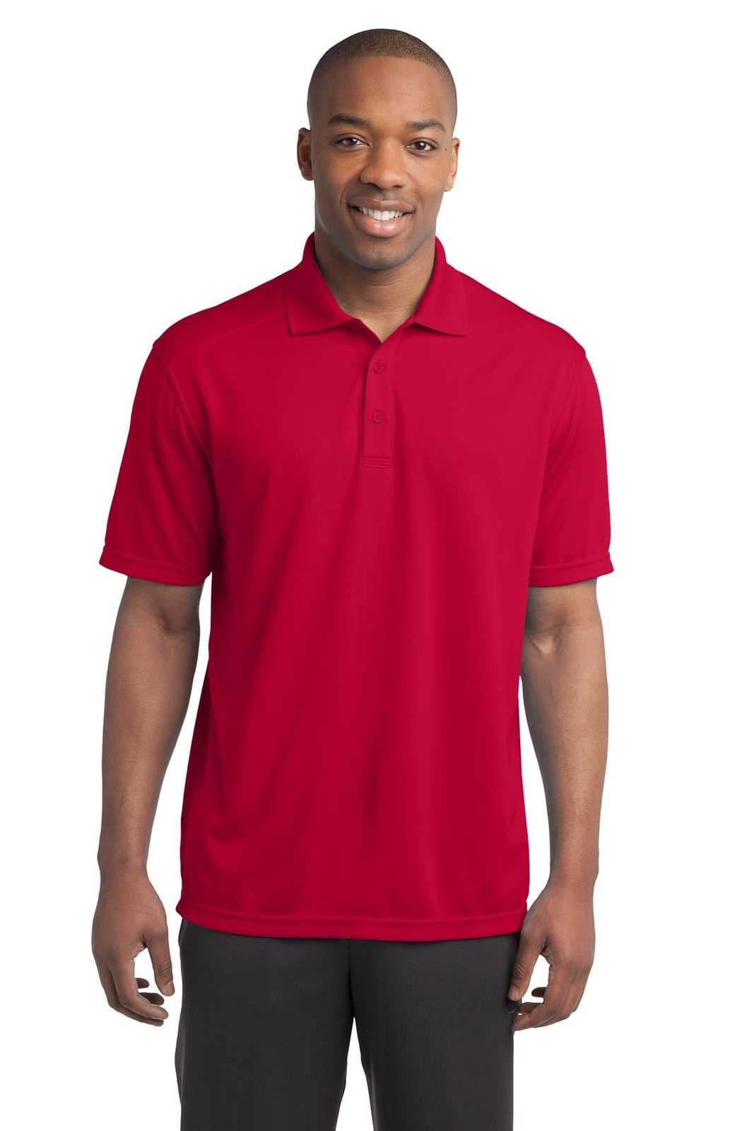 Sport-Tek ST680 PosiCharge Micro-Mesh Polo - True Red - HIT a Double - 1