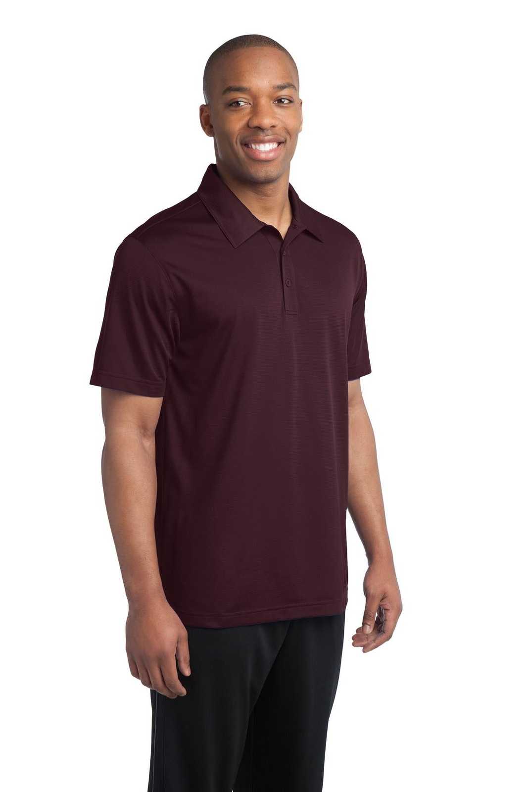 Sport-Tek ST690 PosiCharge Active Textured Polo - Maroon - HIT a Double - 3