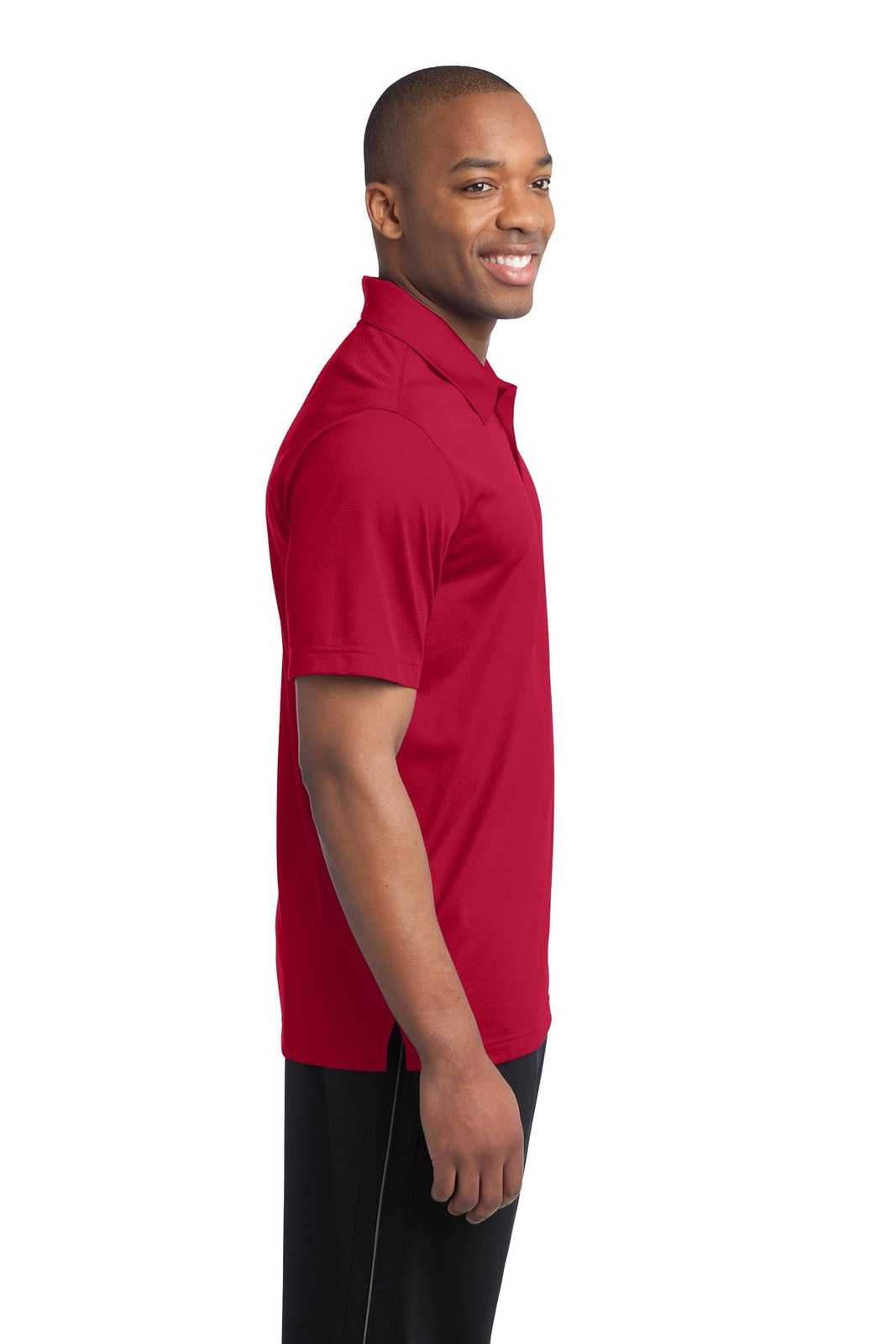 Sport-Tek ST690 PosiCharge Active Textured Polo - True Red - HIT a Double - 1