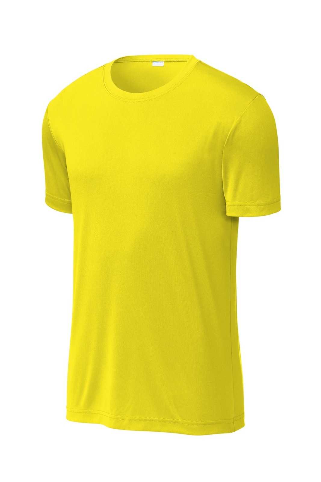 Sport-Tek ST720 Posicharge Re-Compete Tee - Neon Yellow - HIT a Double - 1