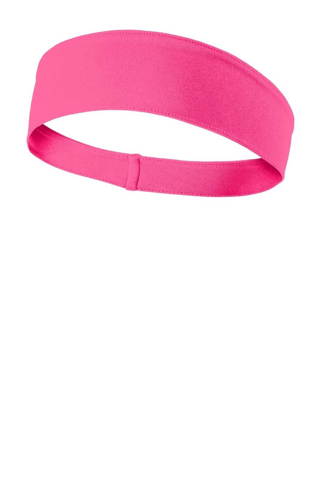 Sport-Tek STA35 PosiCharge Competitor Headband - Neon Pink - HIT a Double - 1