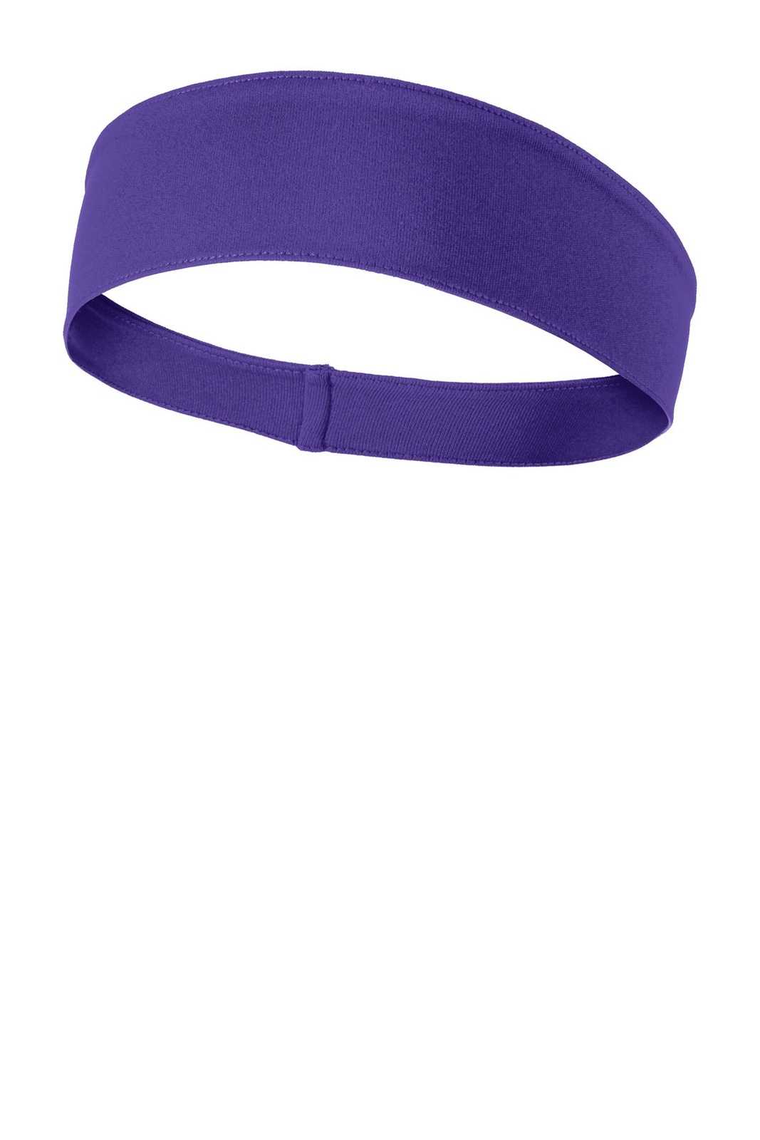 Sport-Tek STA35 PosiCharge Competitor Headband - Purple - HIT a Double - 1