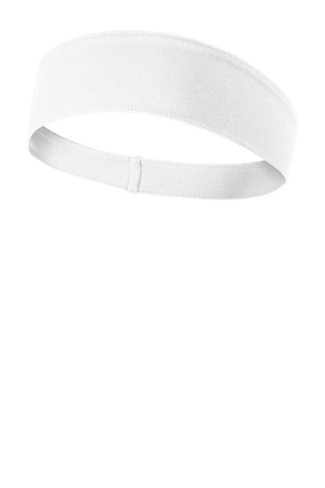Sport-Tek STA35 PosiCharge Competitor Headband - White - HIT a Double - 1