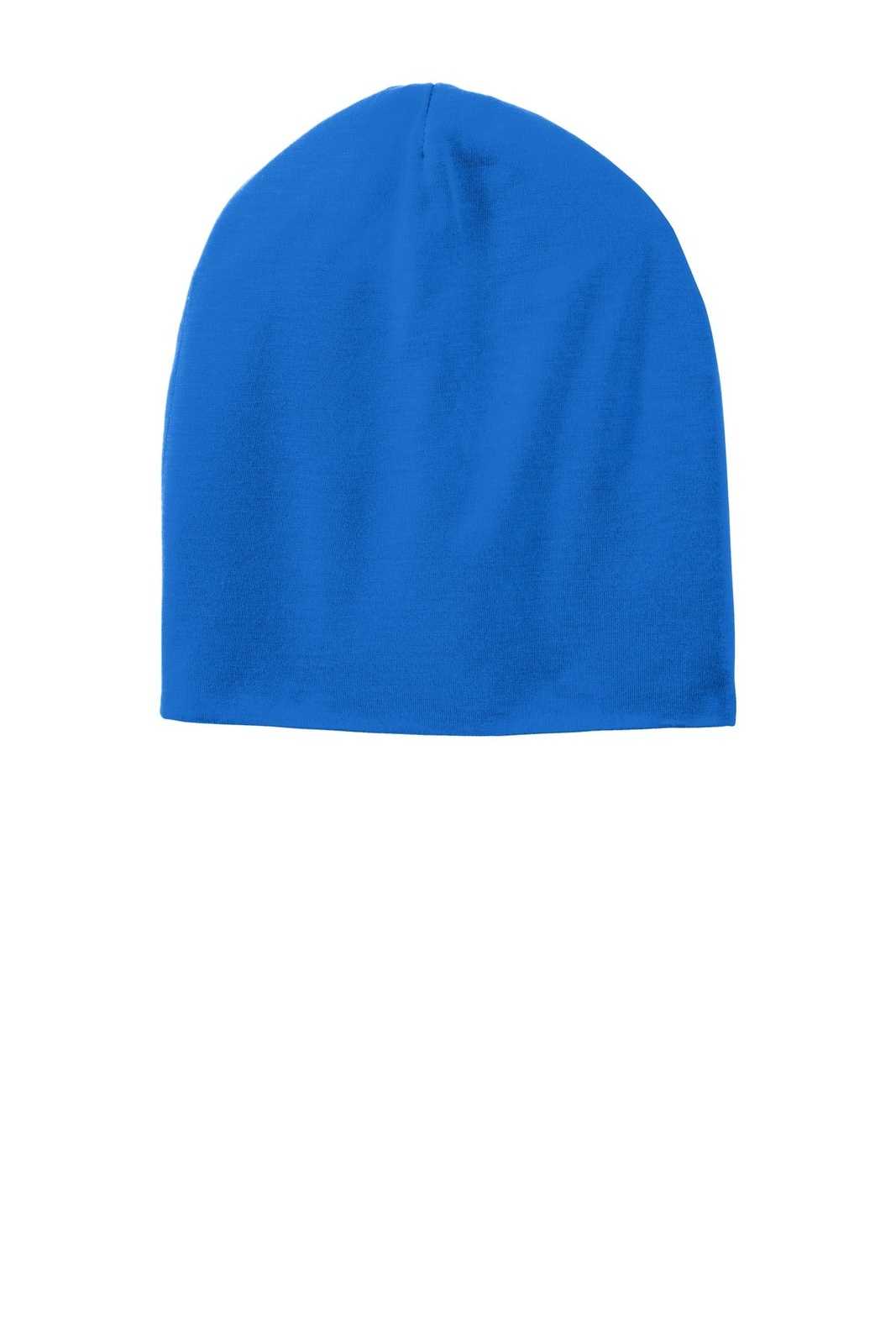 Sport-Tek STC35 PosiCharge Competitor Cotton Touch Jersey Knit Slouch Beanie - True Royal - HIT a Double - 1