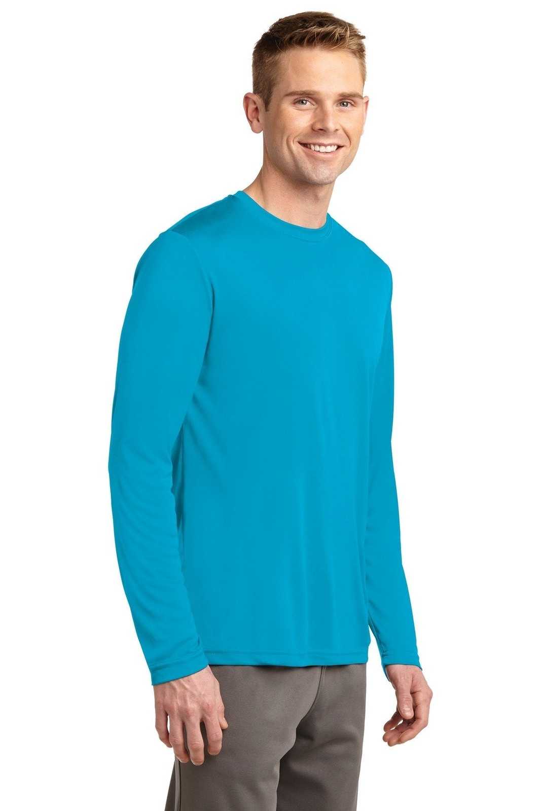 Sport-Tek TST350LS Tall Long Sleeve PosiCharge Competitor Tee - Atomic Blue - HIT a Double - 2