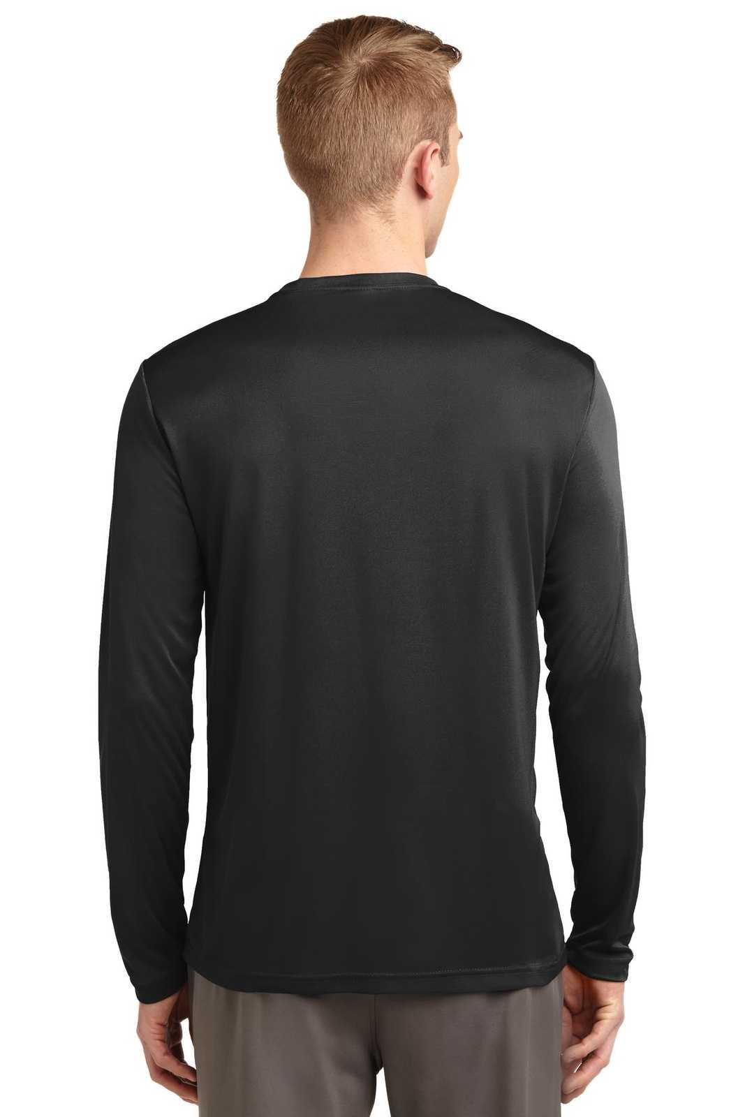 Sport-Tek TST350LS Tall Long Sleeve PosiCharge Competitor Tee - Black - HIT a Double - 2