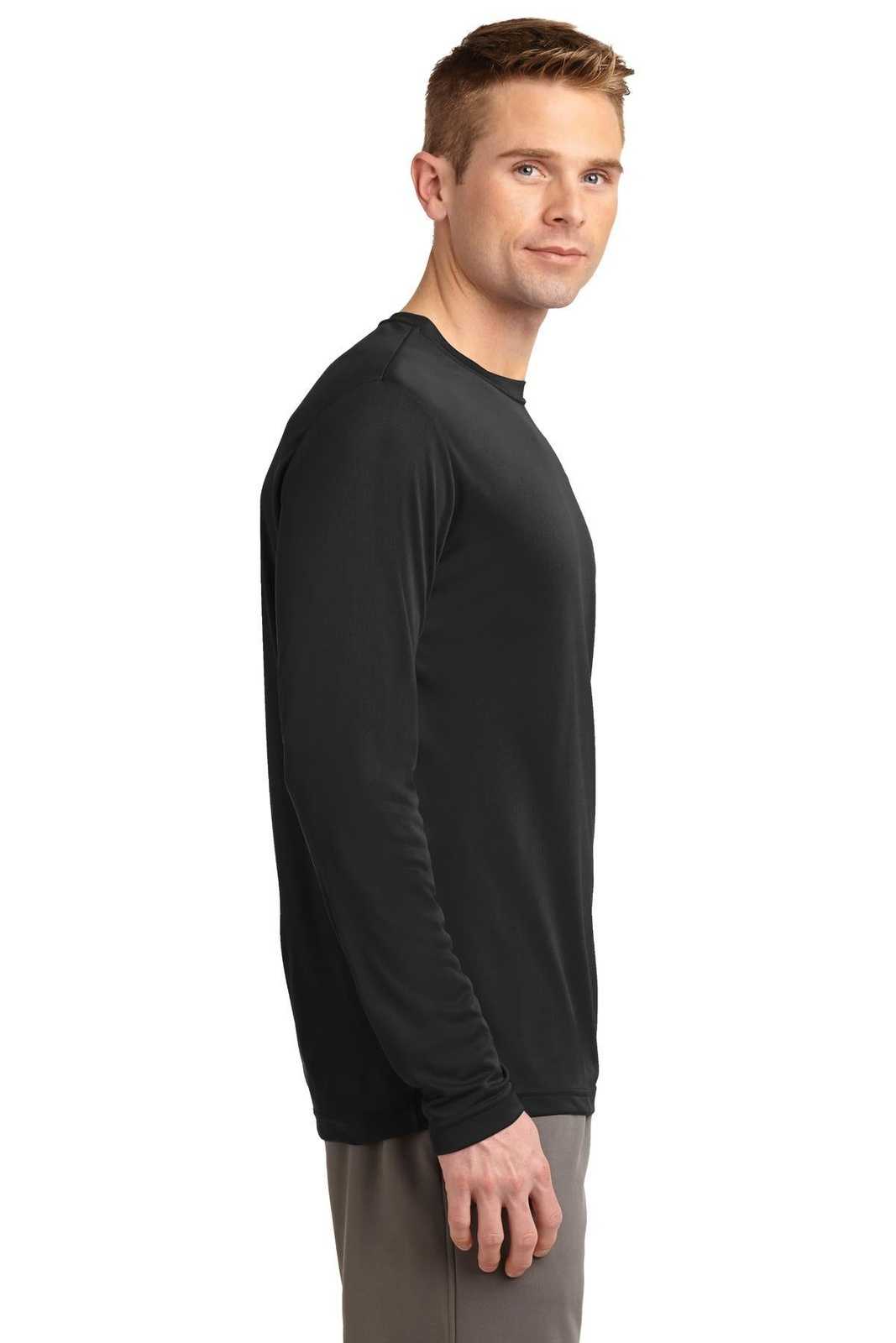 Sport-Tek TST350LS Tall Long Sleeve PosiCharge Competitor Tee - Black - HIT a Double - 3