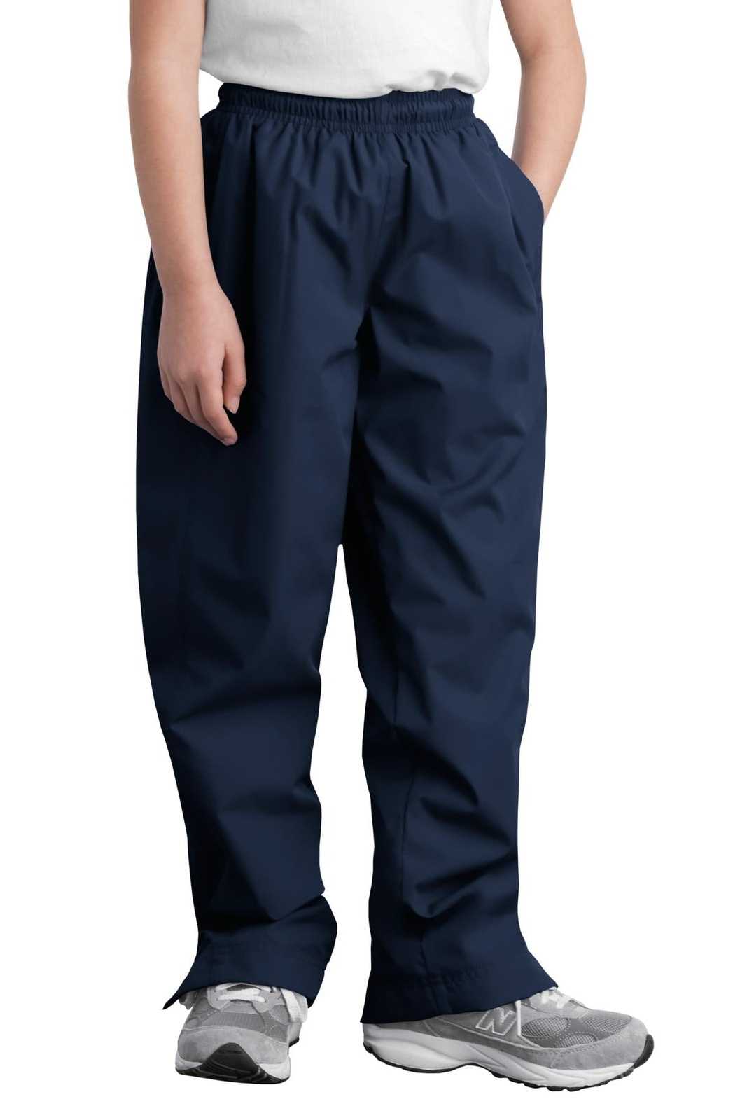 Sport-Tek YPST74 Youth Wind Pant - True Navy - HIT a Double - 1