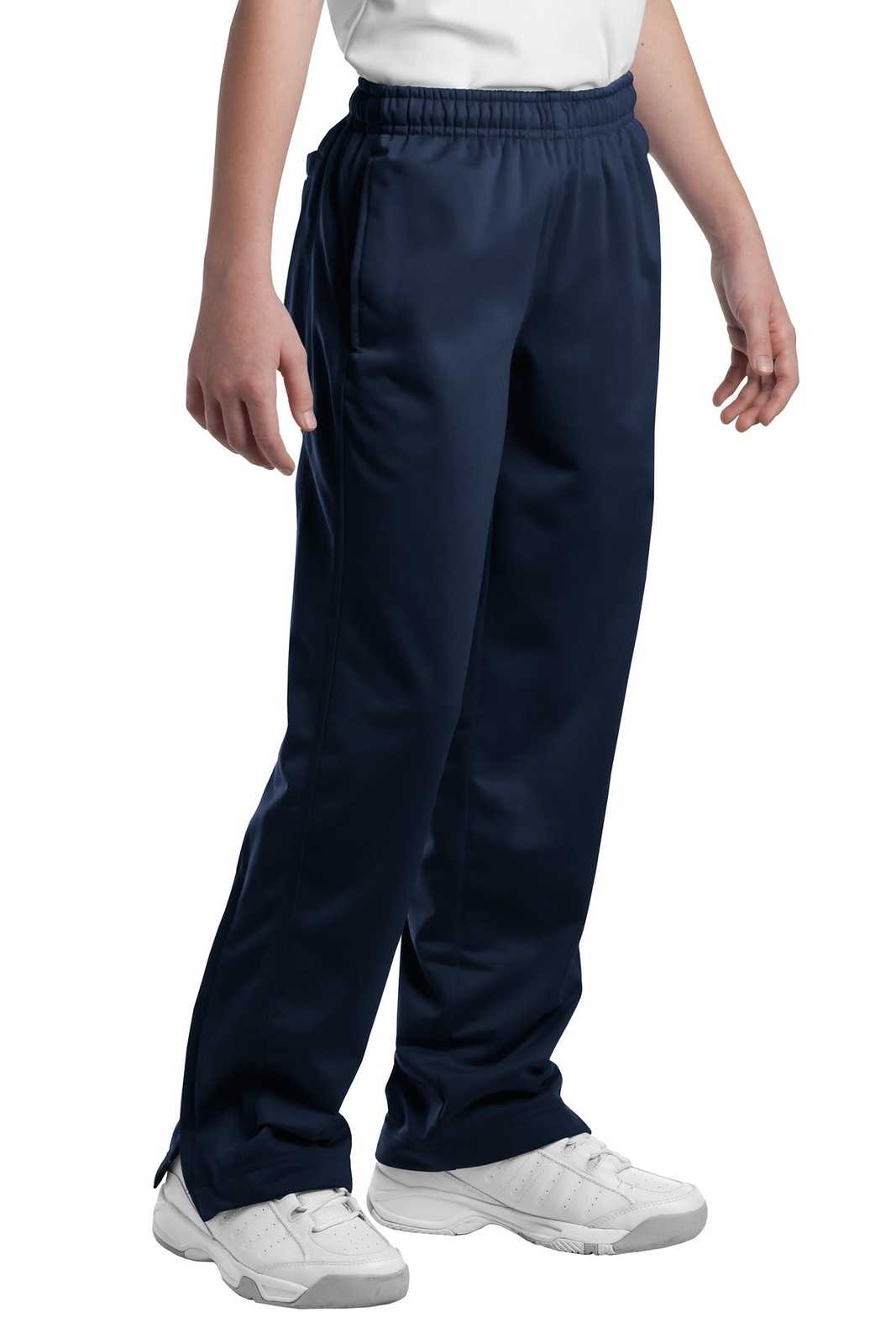 Sport-Tek YPST91 Youth Tricot Track Pant - True Navy - HIT a Double - 1