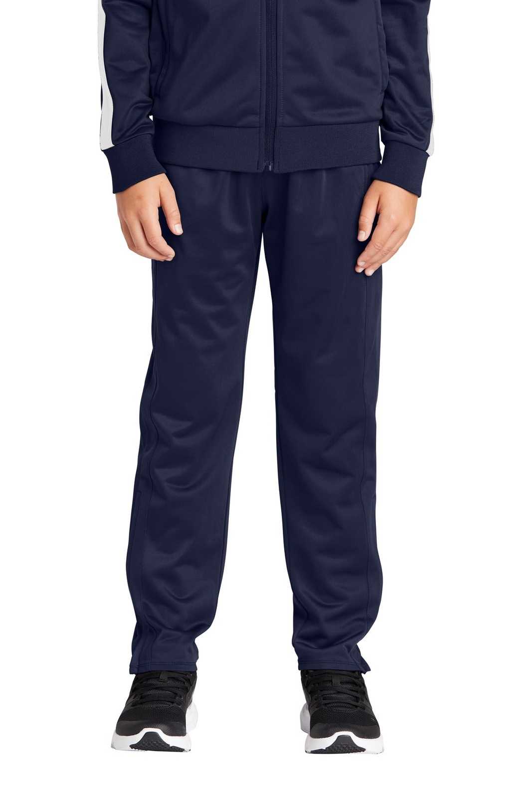 Sport-Tek YPST95 Youth Tricot Track Jogger - True Navy - HIT a Double - 1