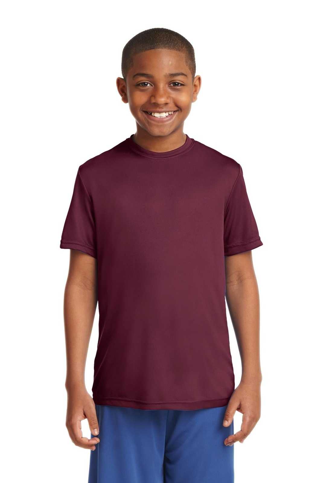 Sport-Tek YST350 Youth PosiCharge Competitor Tee - Cardinal - HIT a Double - 1