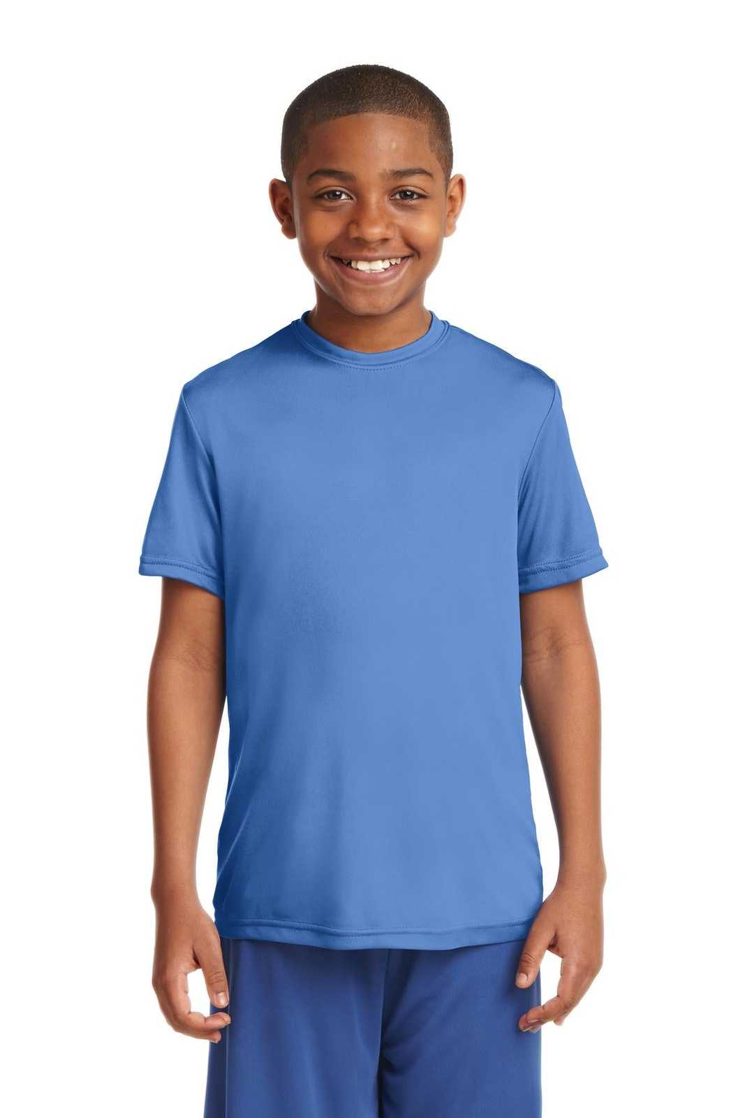 Sport-Tek YST350 Youth PosiCharge Competitor Tee - Carolina Blue - HIT a Double - 1