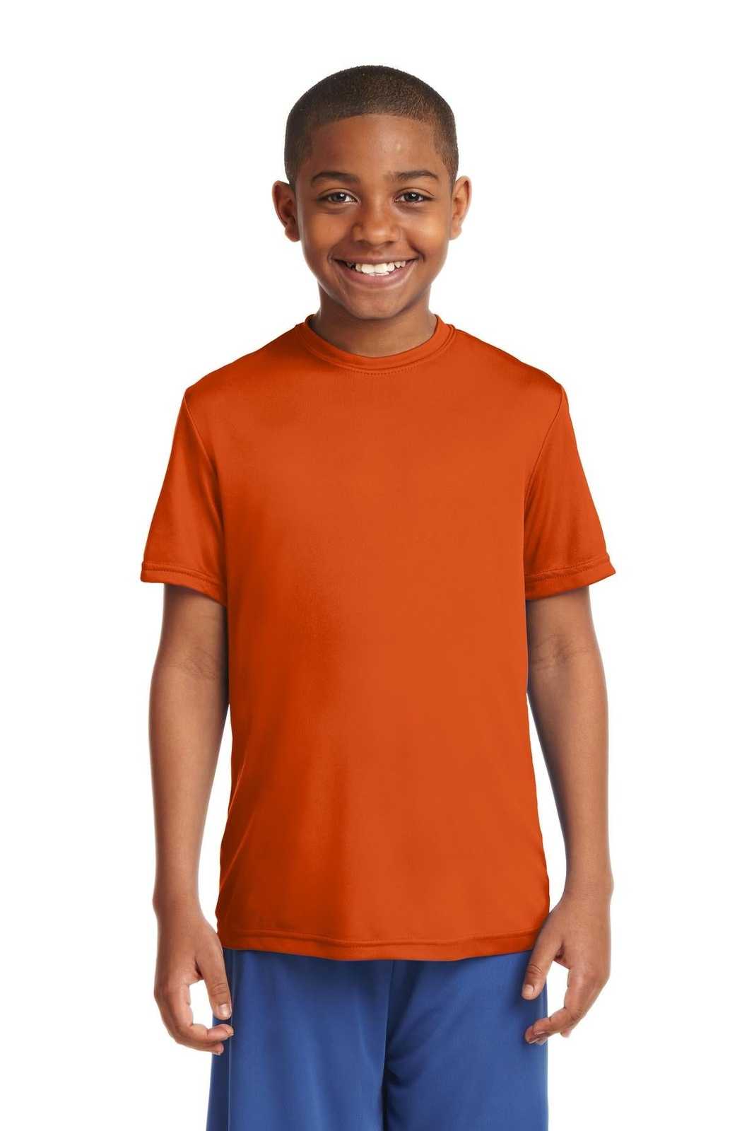 Sport-Tek YST350 Youth PosiCharge Competitor Tee - Deep Orange - HIT a Double - 1