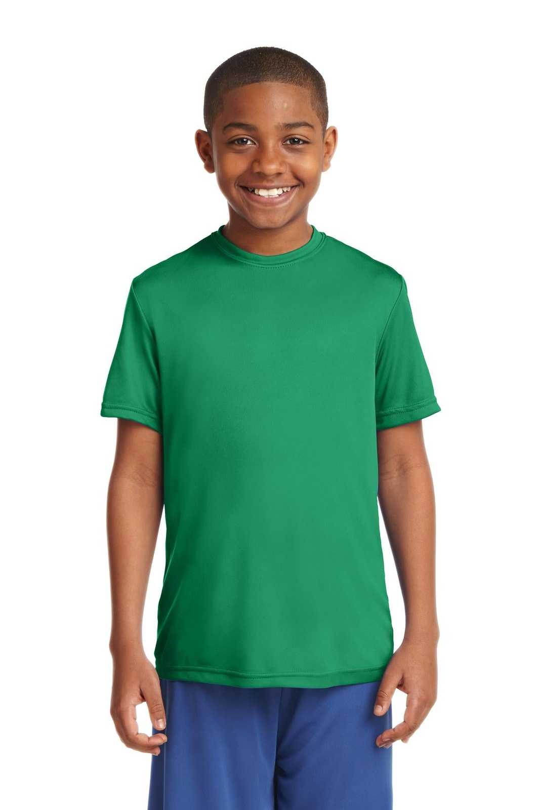 Sport-Tek YST350 Youth PosiCharge Competitor Tee - Kelly Green - HIT a Double - 1
