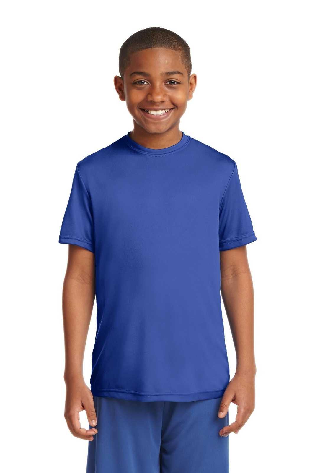 Sport-Tek YST350 Youth PosiCharge Competitor Tee - True Royal - HIT a Double - 1