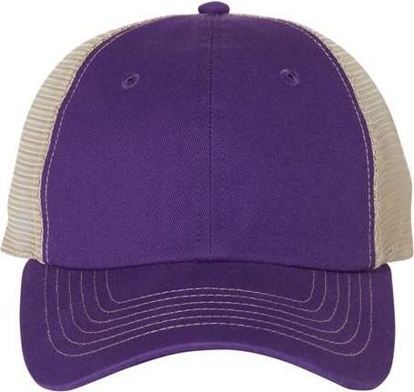 Sportsman 3100 Contrast-Stitch Mesh-Back Cap - Purple Stone - HIT a Double