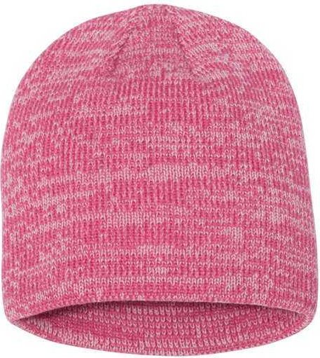 Sportsman SP03 8&quot; Marled Knit Beanie - Pink Dark Pink - HIT a Double