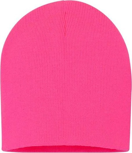 Sportsman SP08 8&quot; Knit Beanie - Neon Pink - HIT a Double