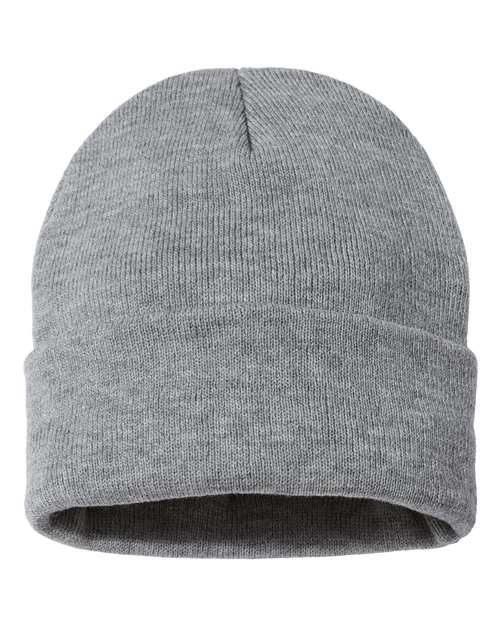 Sportsman SP12JL Jersey Lined 12&quot; Cuffed Beanie - Heather Grey - HIT a Double