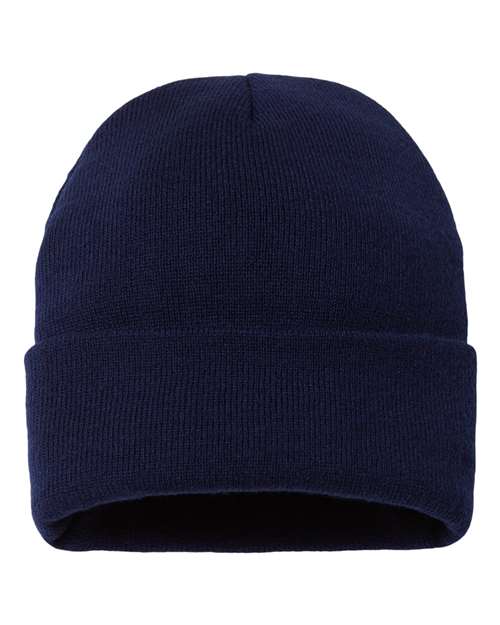 Sportsman SP12SL Sherpa Lined 12&quot; Cuffed Beanie - Navy - HIT a Double