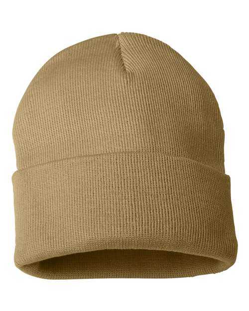Sportsman SP12 Solid 12&quot; Cuffed Beanie - Camel - HIT a Double