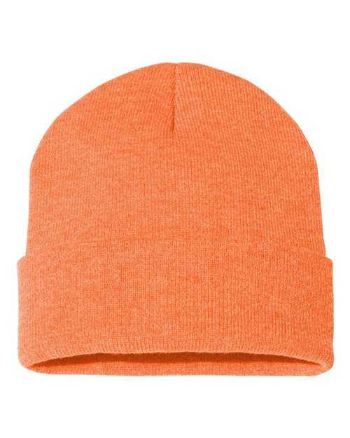 Sportsman SP12 Solid 12&quot; Cuffed Beanie - Heather Orange - HIT a Double