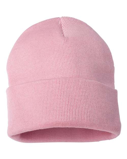 Sportsman SP12 Solid 12" Cuffed Beanie - Pink - HIT a Double