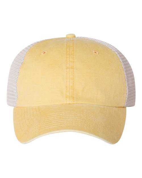 Sportsman SP510 Pigment-Dyed Trucker Cap - Mustard Yellow Stone - HIT a Double
