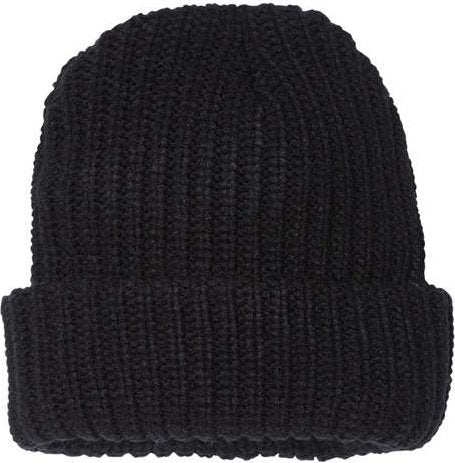 Sportsman SP90 12&quot; Chunky Knit Cuffed Beanie - Black - HIT a Double