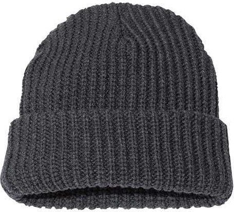 Sportsman SP90 12&quot; Chunky Knit Cuffed Beanie - Charcoal - HIT a Double