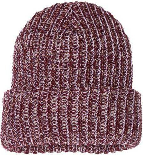 Sportsman SP90 12&quot; Chunky Knit Cuffed Beanie - Maroon Natural - HIT a Double