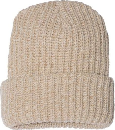 Sportsman SP90 12&quot; Chunky Knit Cuffed Beanie - Oatmeal - HIT a Double