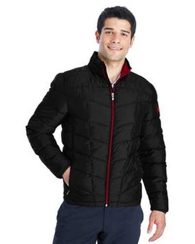 Spyder 187333 Men&#39;s Pelmo Insulated Puffer Jacket - Black Red - HIT a Double