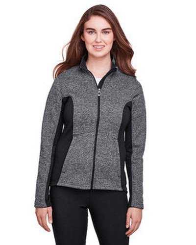 Spyder 187335 Ladies' Constant Full-Zip Sweater Fleece Jacket - Black Heather Black - HIT a Double