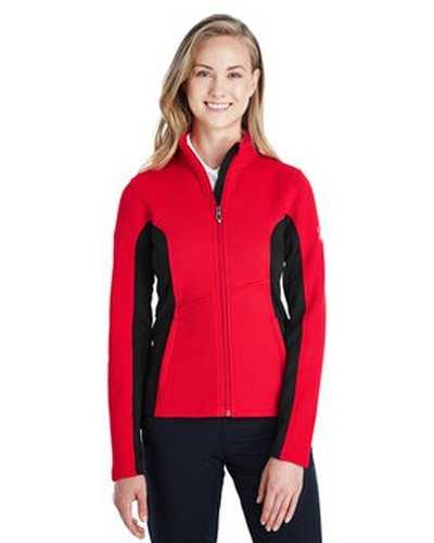 Spyder 187335 Ladies' Constant Full-Zip Sweater Fleece Jacket - Red Black White - HIT a Double