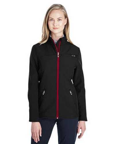 Spyder 187337 Ladies' Transport Soft Shell Jacket - Black Red - HIT a Double