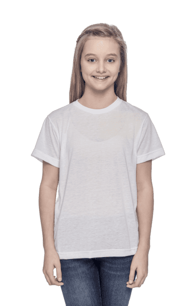 Sublivie 1210 Youth Polyester Sublimation Tee - White - HIT a Double