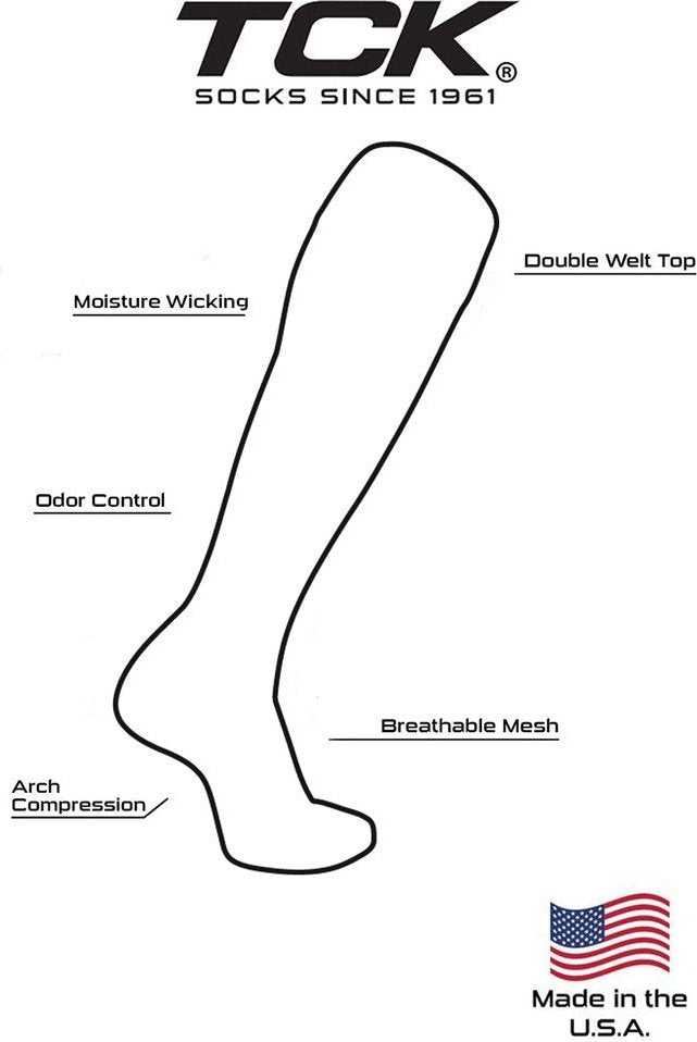 TCK Dugout Knee High Socks - Graphite White Black - HIT a Double - 1
