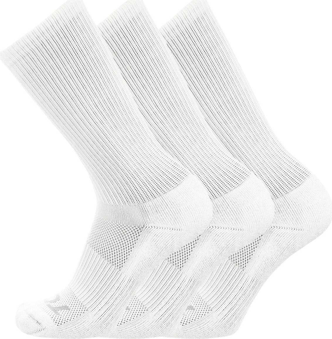 TCK Postgame Soft Crew Socks (3 pack) - White - HIT a Double
