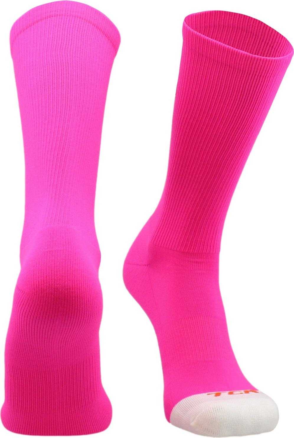 TCK Prosport Mid Crew Socks - Hot Pink - HIT a Double