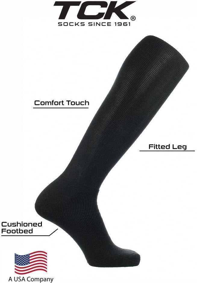 TCK All Sport Polyester Knee High Tube Socks - Black - HIT a Double